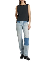 Patchwork Denim Pants