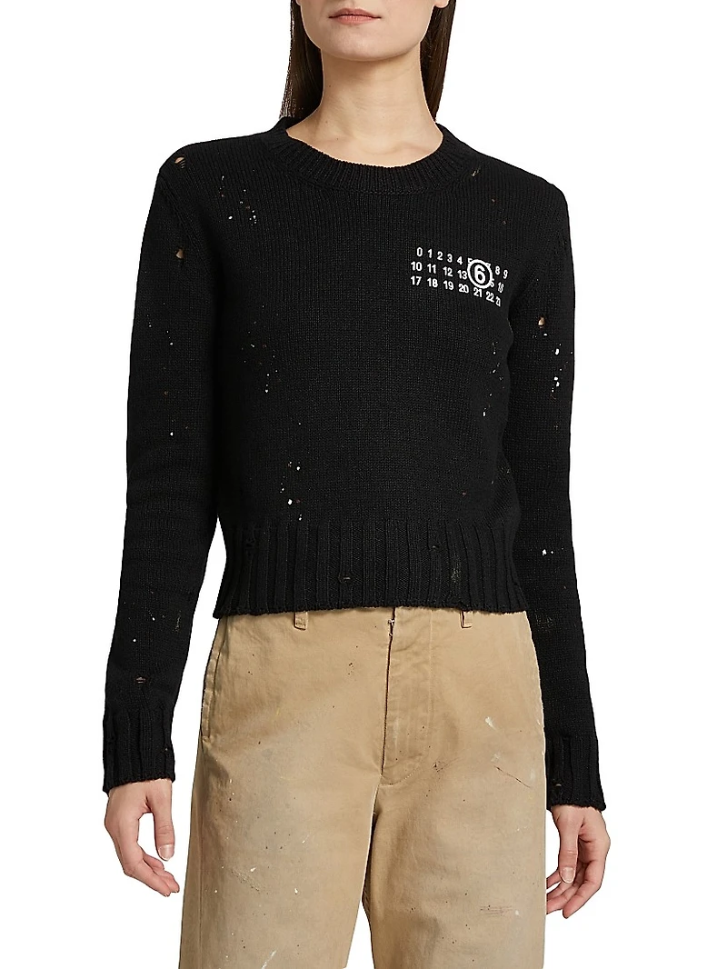 Splatter Crewneck Sweater