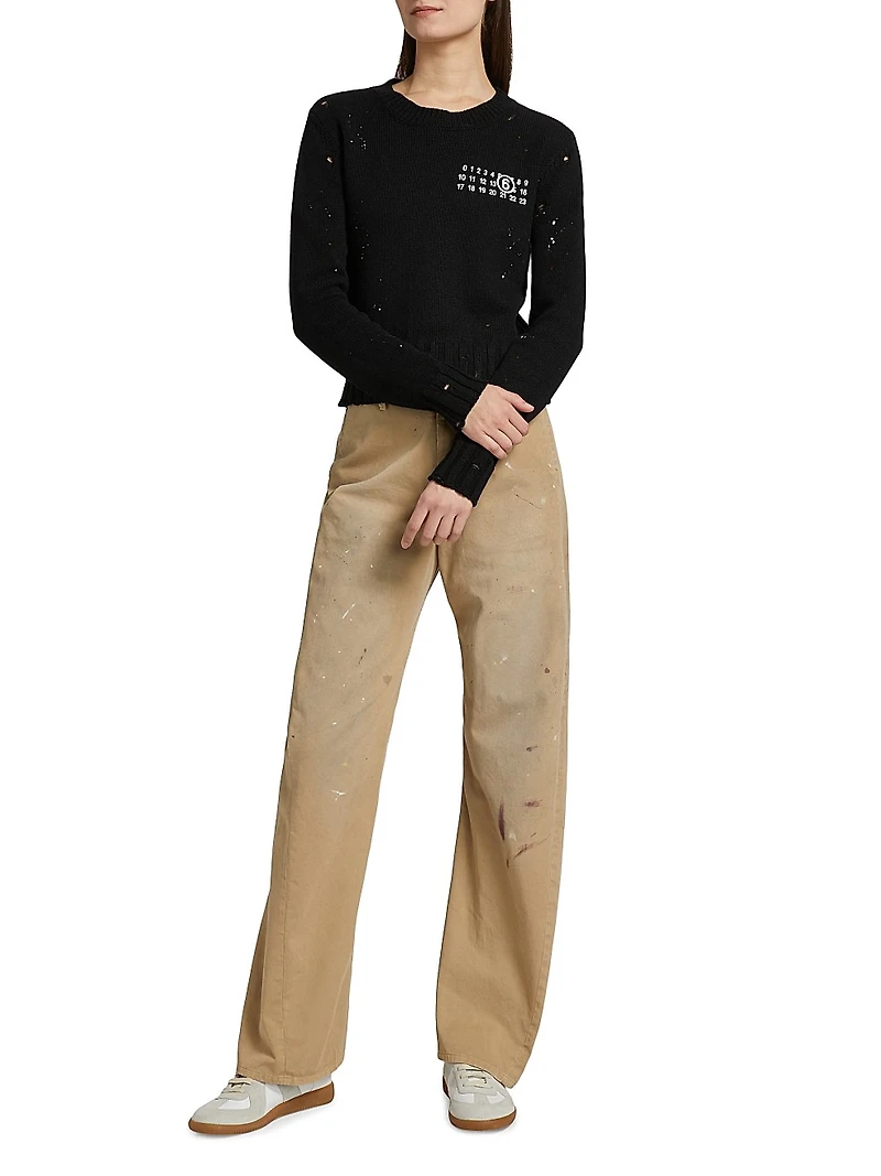 Splatter Crewneck Sweater