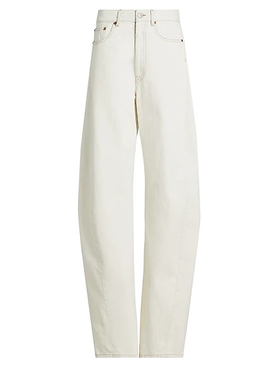 High-Rise Barrel-Leg Jeans