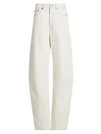 High-Rise Barrel-Leg Jeans