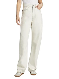 High-Rise Barrel-Leg Jeans