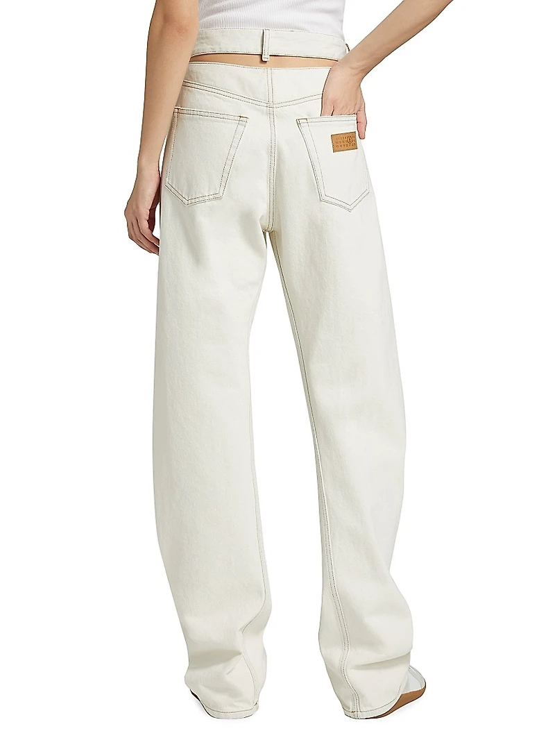 High-Rise Barrel-Leg Jeans