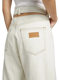 High-Rise Barrel-Leg Jeans