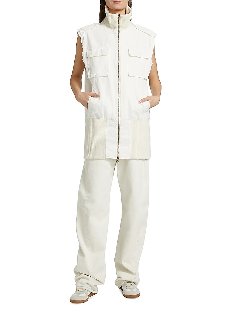 High-Rise Barrel-Leg Jeans