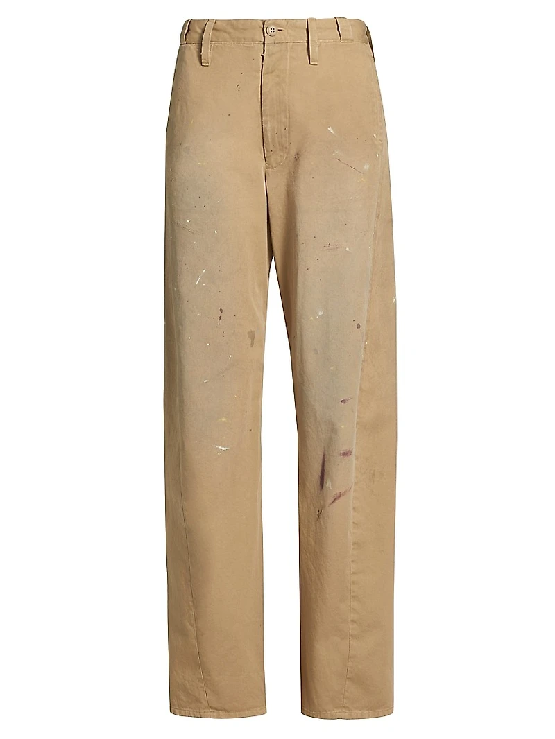 Gabardine Paint Splatter Pants