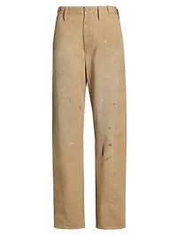 Gabardine Paint Splatter Pants