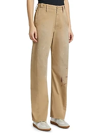 Gabardine Paint Splatter Pants