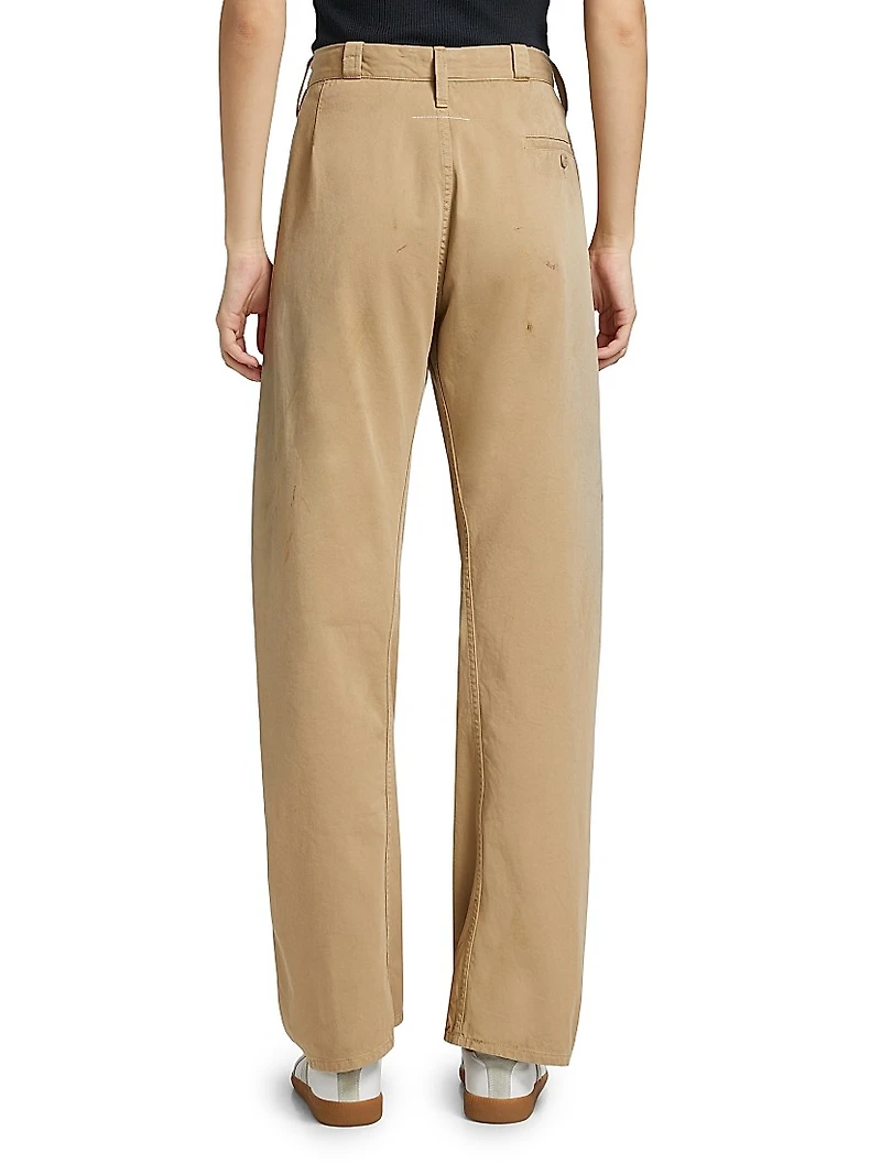 Gabardine Paint Splatter Pants