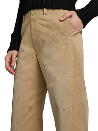 Gabardine Paint Splatter Pants