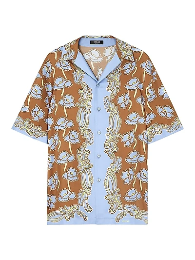 Barocco Poppies Silk Shirt