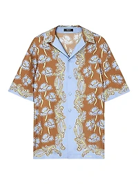 Barocco Poppies Silk Shirt