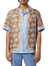 Barocco Poppies Silk Shirt