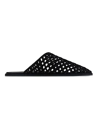 Atik Woven Leather Flat Mules