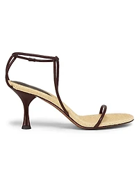 Nenque 80MM Raffia & Leather Sandals