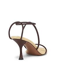 Nenque 80MM Raffia & Leather Sandals