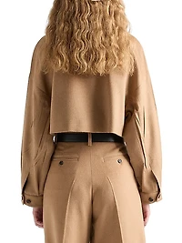 Camel-Hair Blouson Jacket