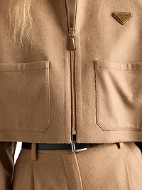 Camel-Hair Blouson Jacket