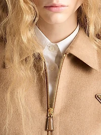 Camel-Hair Blouson Jacket