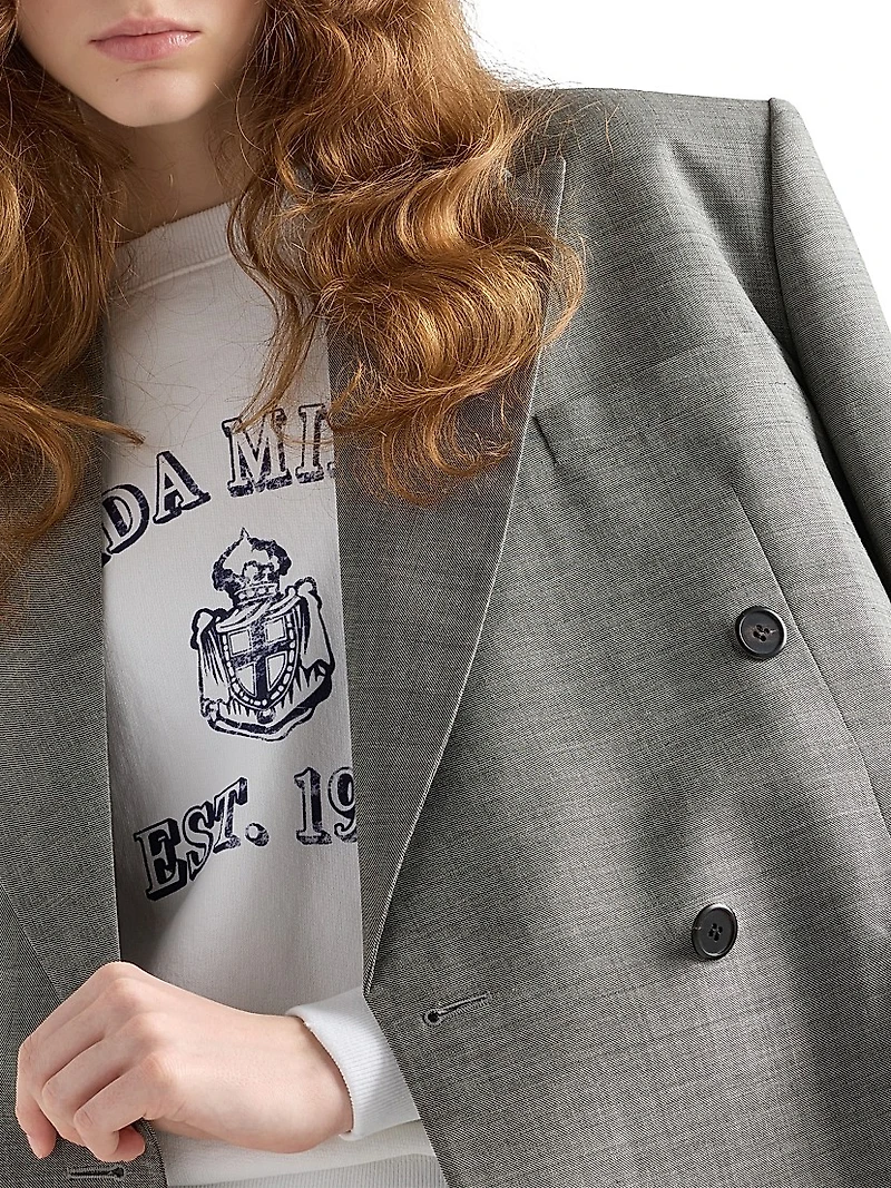 Double-Breasted Grisaille Jacket