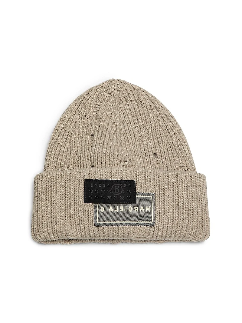 Wool-Nylon Knit Beanie