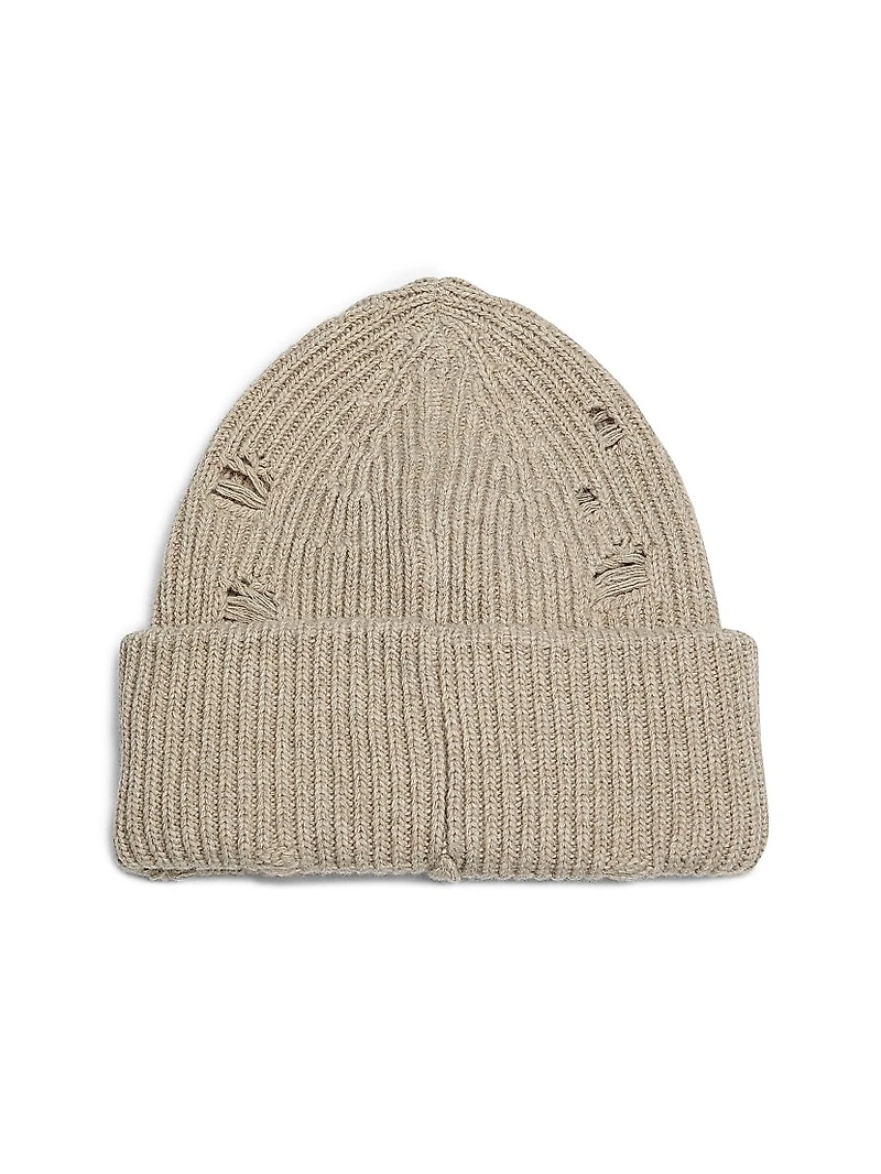Wool-Nylon Knit Beanie