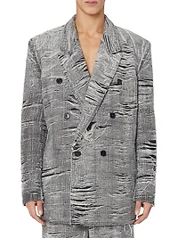 Double-Breasted Plaid Pekka Jacket