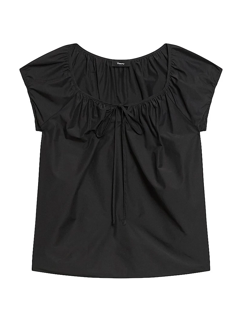 Soft Lawn Easy-Tie Blouse