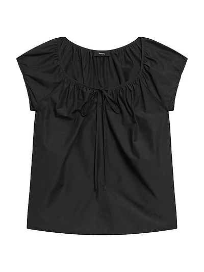 Soft Lawn Easy-Tie Blouse