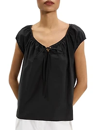 Soft Lawn Easy-Tie Blouse