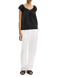 Soft Lawn Easy-Tie Blouse