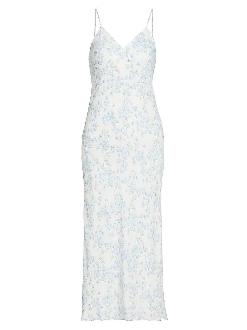 Floral Seamed Slip Dress