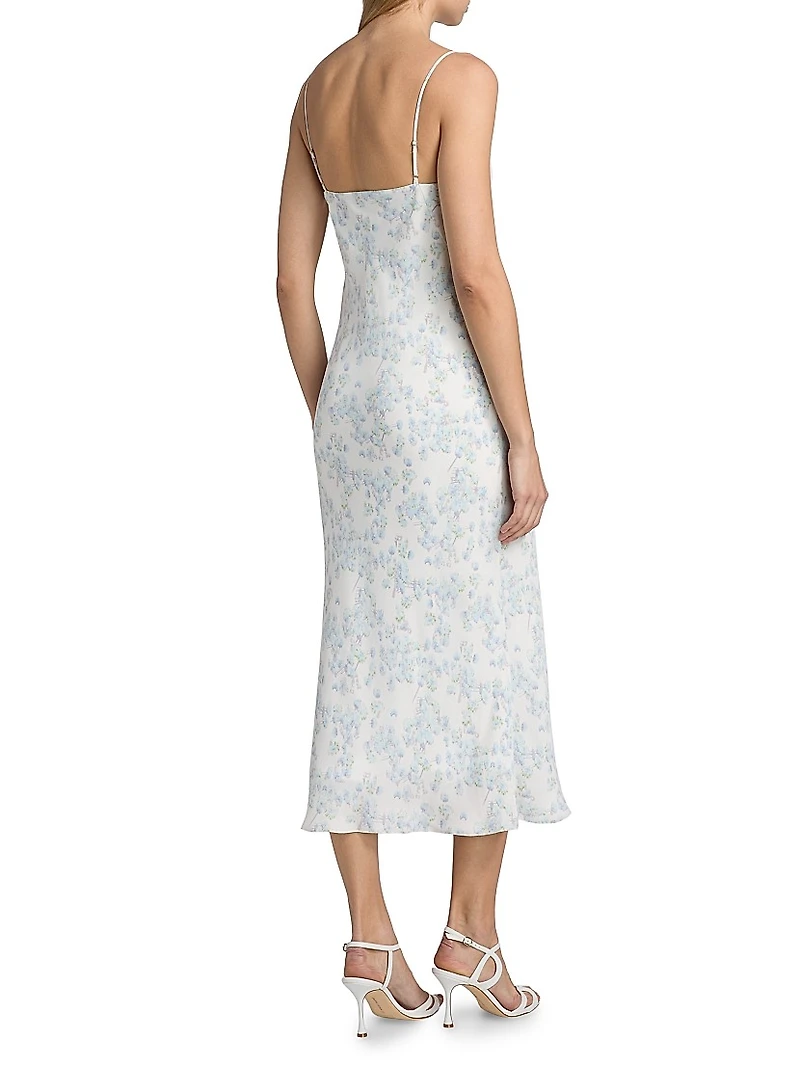 Floral Seamed Slip Dress