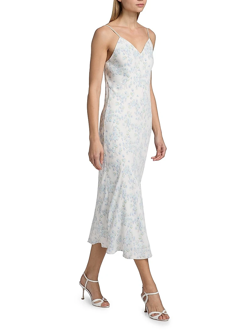 Floral Seamed Slip Dress