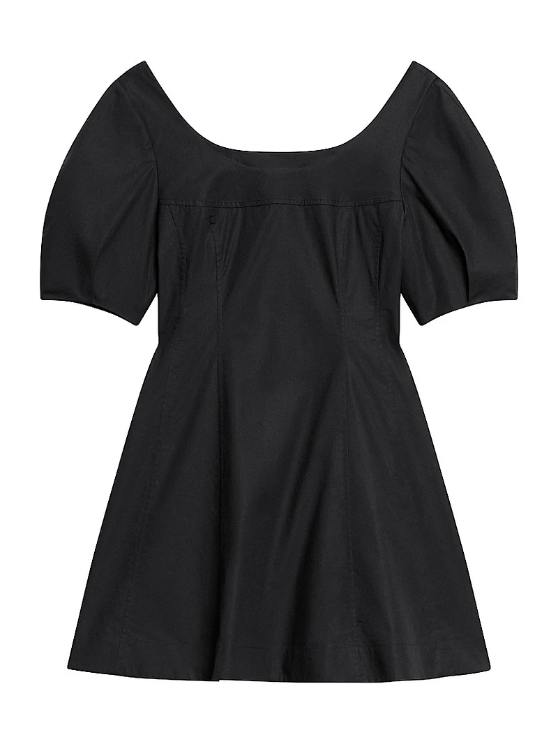 City Stretch-Cotton Fit & Flare Minidress