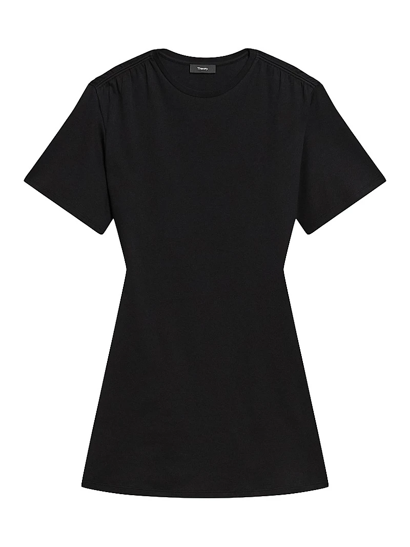 Gathered Shoulder T-Shirt Dress
