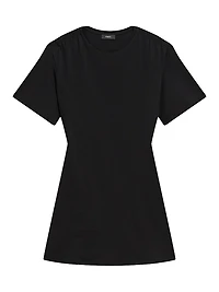 Gathered Shoulder T-Shirt Dress