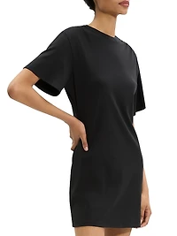 Gathered Shoulder T-Shirt Dress