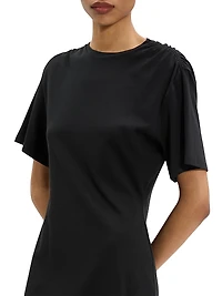 Gathered Shoulder T-Shirt Dress