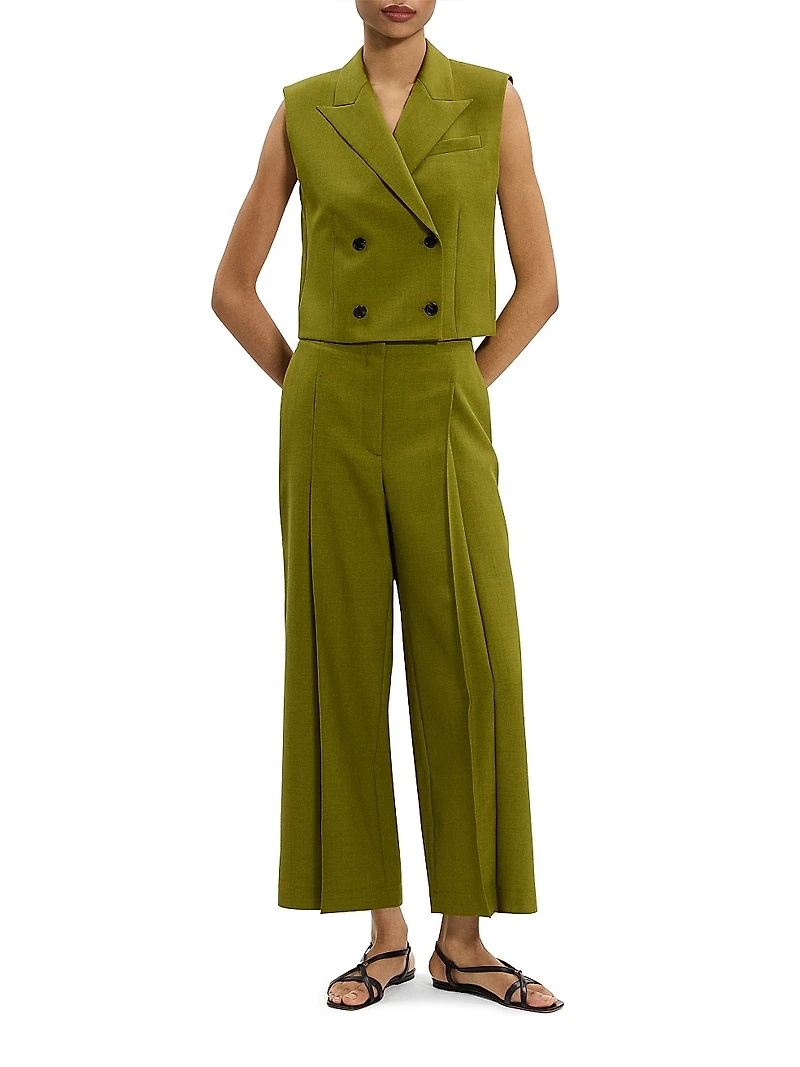 Twill Double-Breasted Vest