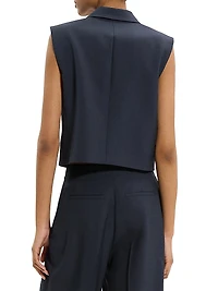 Twill Double-Breasted Vest