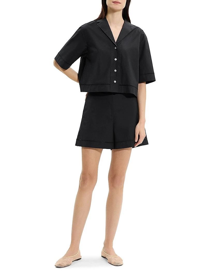 City Utilitarian Cotton Poplin Shorts