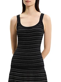 Striped Cotton-Blend Tank