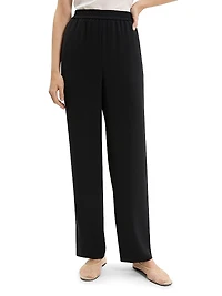 Relaxed Straight Pull-On Pants