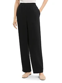 Relaxed Straight Pull-On Pants