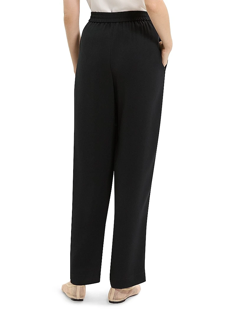 Relaxed Straight Pull-On Pants