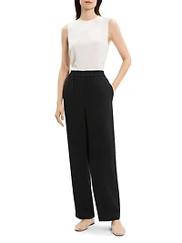 Relaxed Straight Pull-On Pants