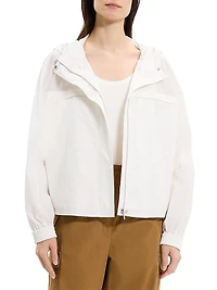 Gathered Hooded Jacket