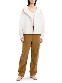 Gathered Hooded Jacket