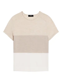 Colorblocked Marino Wool T-Shirt